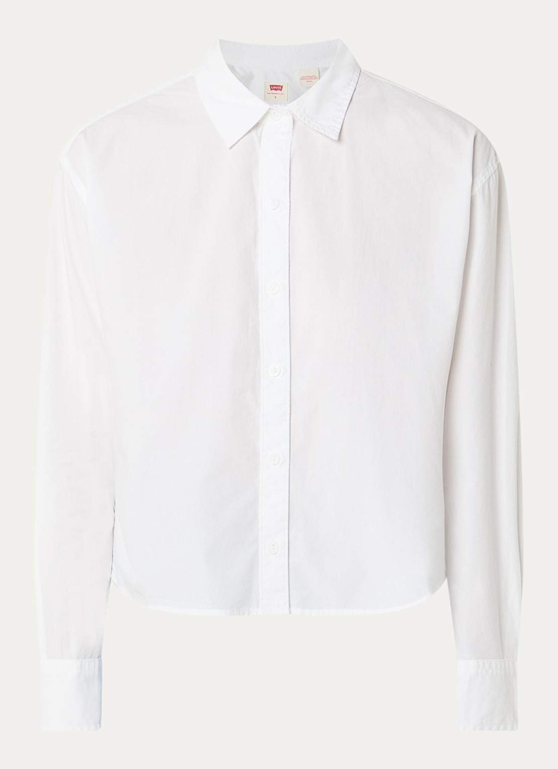 Levi's Harlie cropped blouse  - voorkant 2 wit