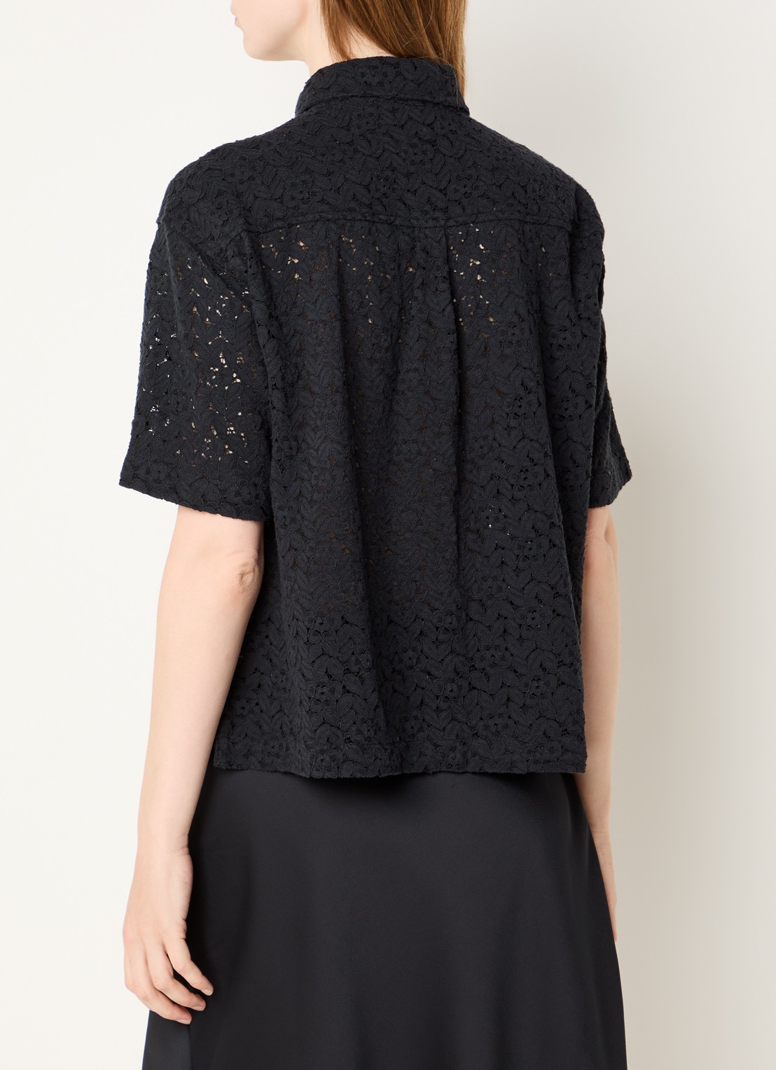 Levi's Harlie semi-transparante blouse van kant - achterkant 4 zwart