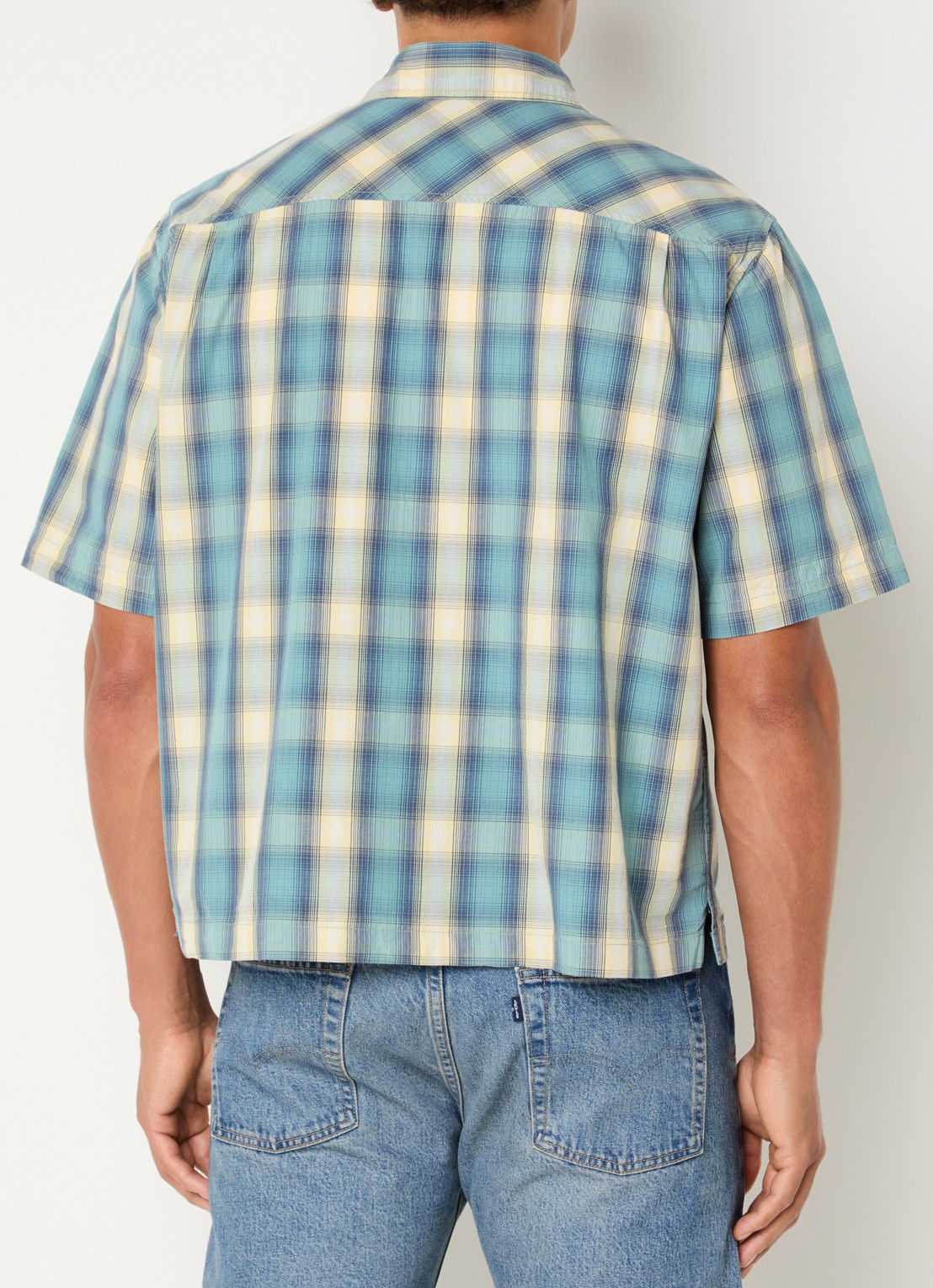 Levi's Harryson overshirt met ruitdessin - achterkant 4 geel