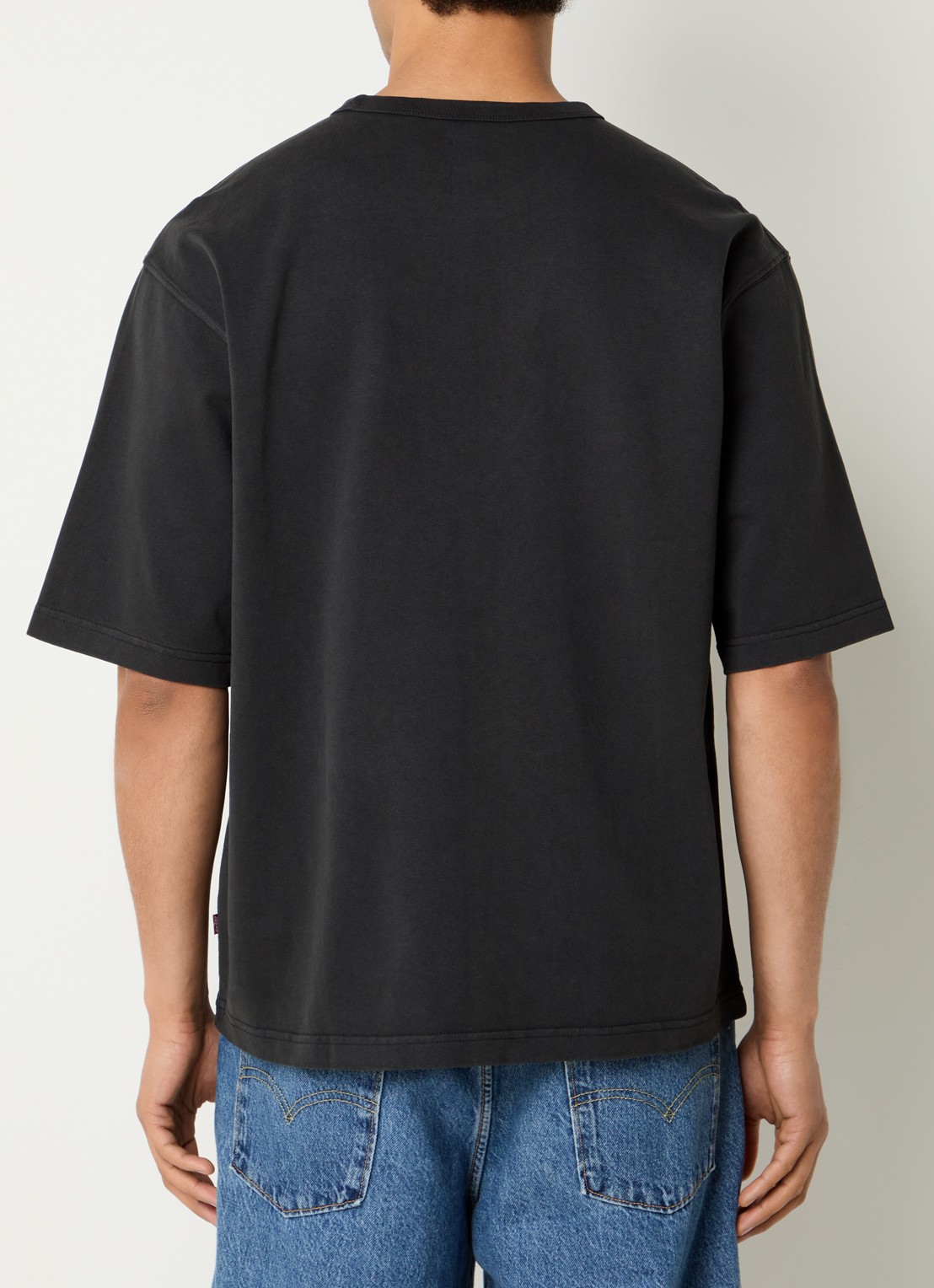 Levi's Heavyweight T-shirt met ronde hals - achterkant 4 zwart