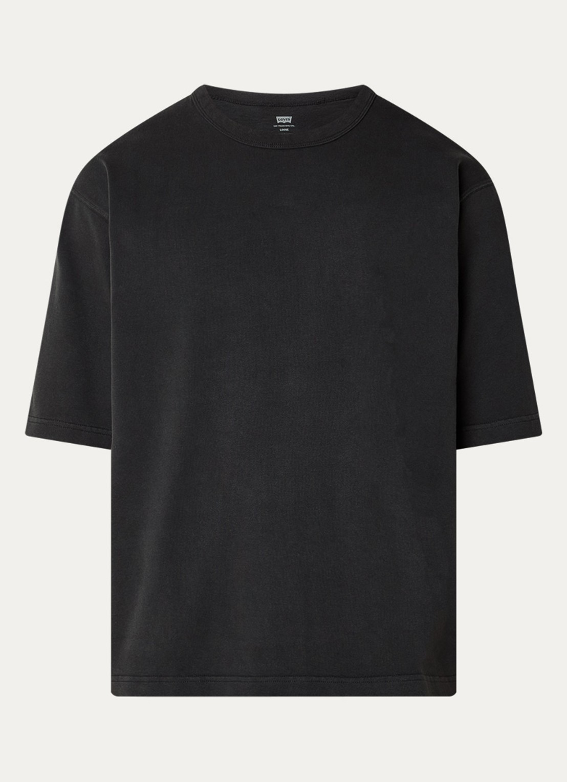 Levi's Heavyweight T-shirt met ronde hals - voorkant 2 zwart