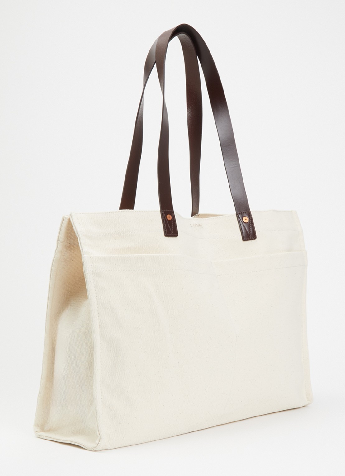 Levi's Heritage shopper van canvas met logo  - achterkant 5 beige