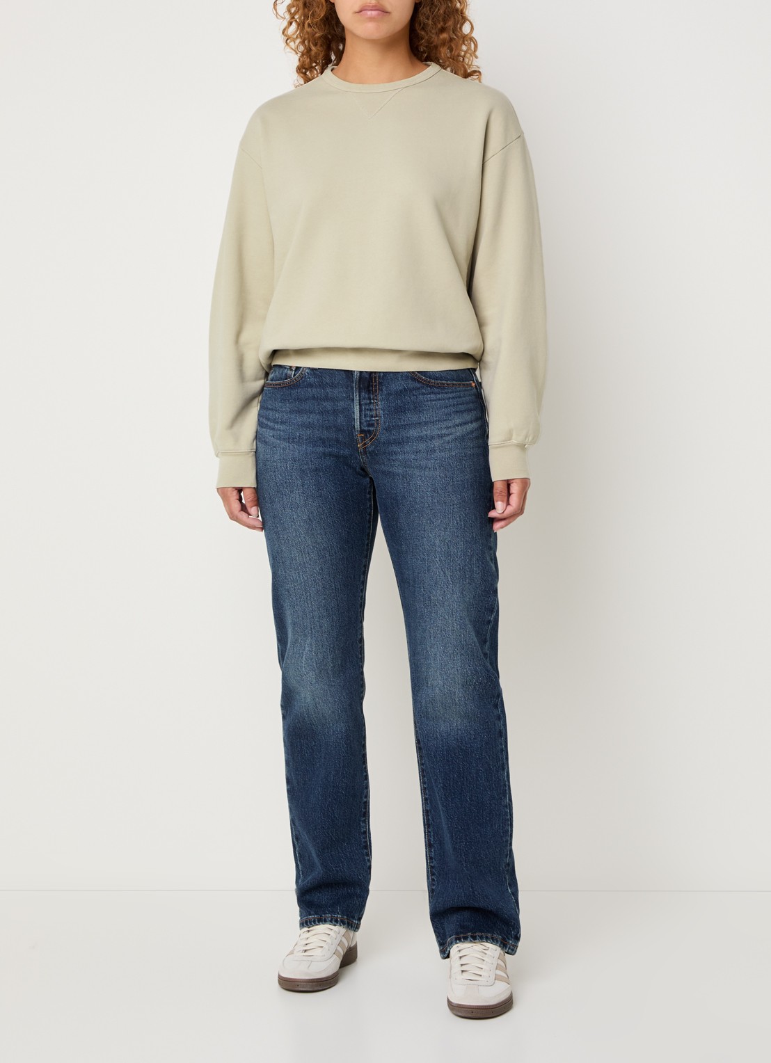 Levi's Heritage sweater met stretch - voorkant 3 beige