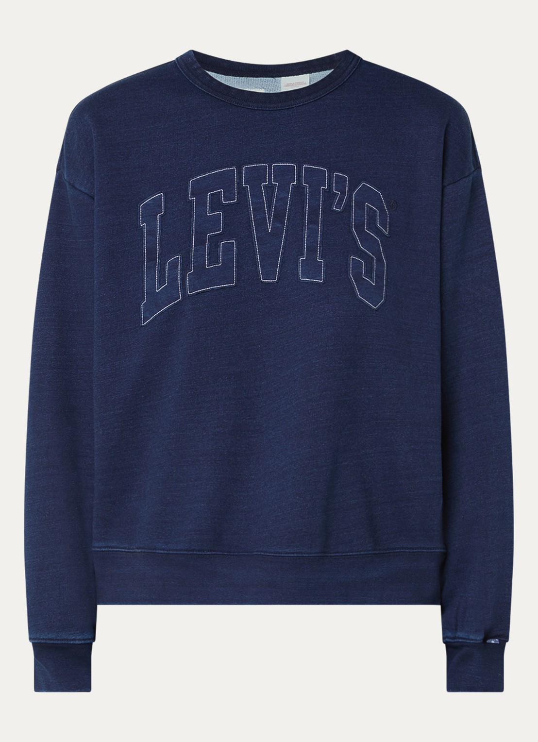 Levi's Heritage sweatshirt met logoborduring - voorkant donkerblauw