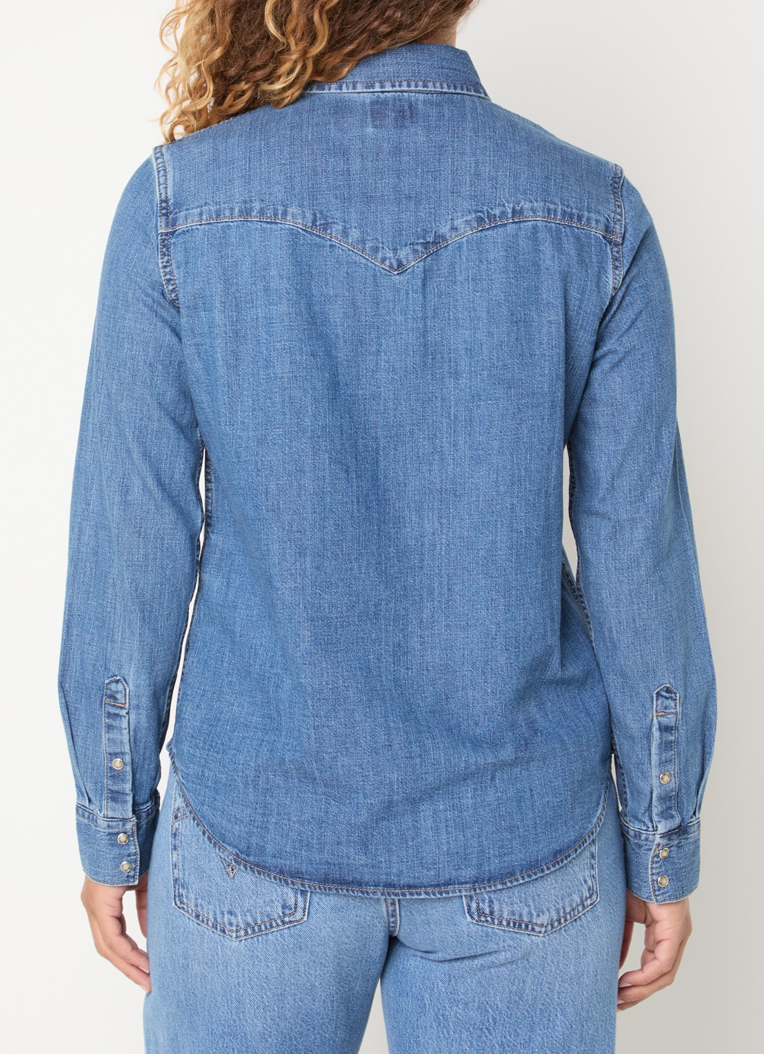 Levi's Heritage Western blouse van denim met borstzakken - achterkant 4 indigo