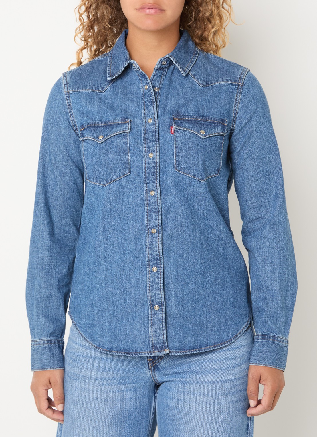 Levi's Heritage Western blouse van denim met borstzakken - detail 3 indigo