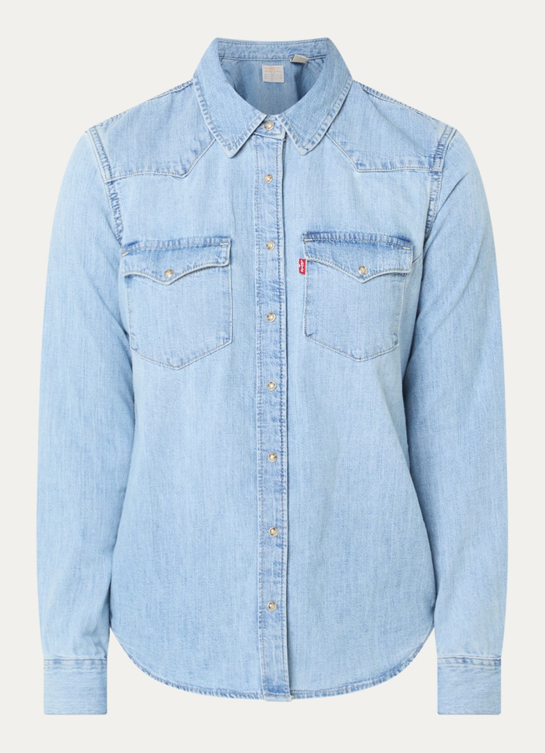 Levi's Heritage Western blouse van denim met borstzakken - voorkant 3 indigo