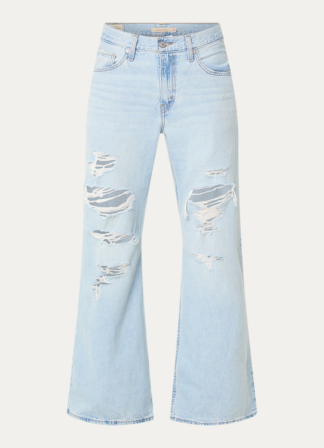 Levi's High waist flared fit jeans met destroyed afwerking - voorkant 2 indigo