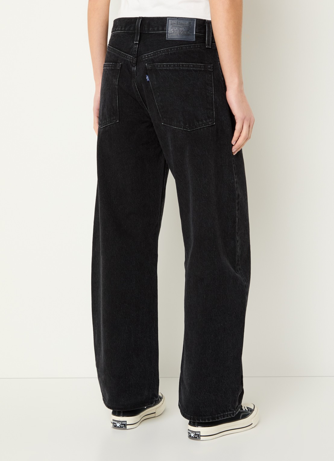 Levi's High waist loose fit jeans met gekleurde wassing - achterkant indigo