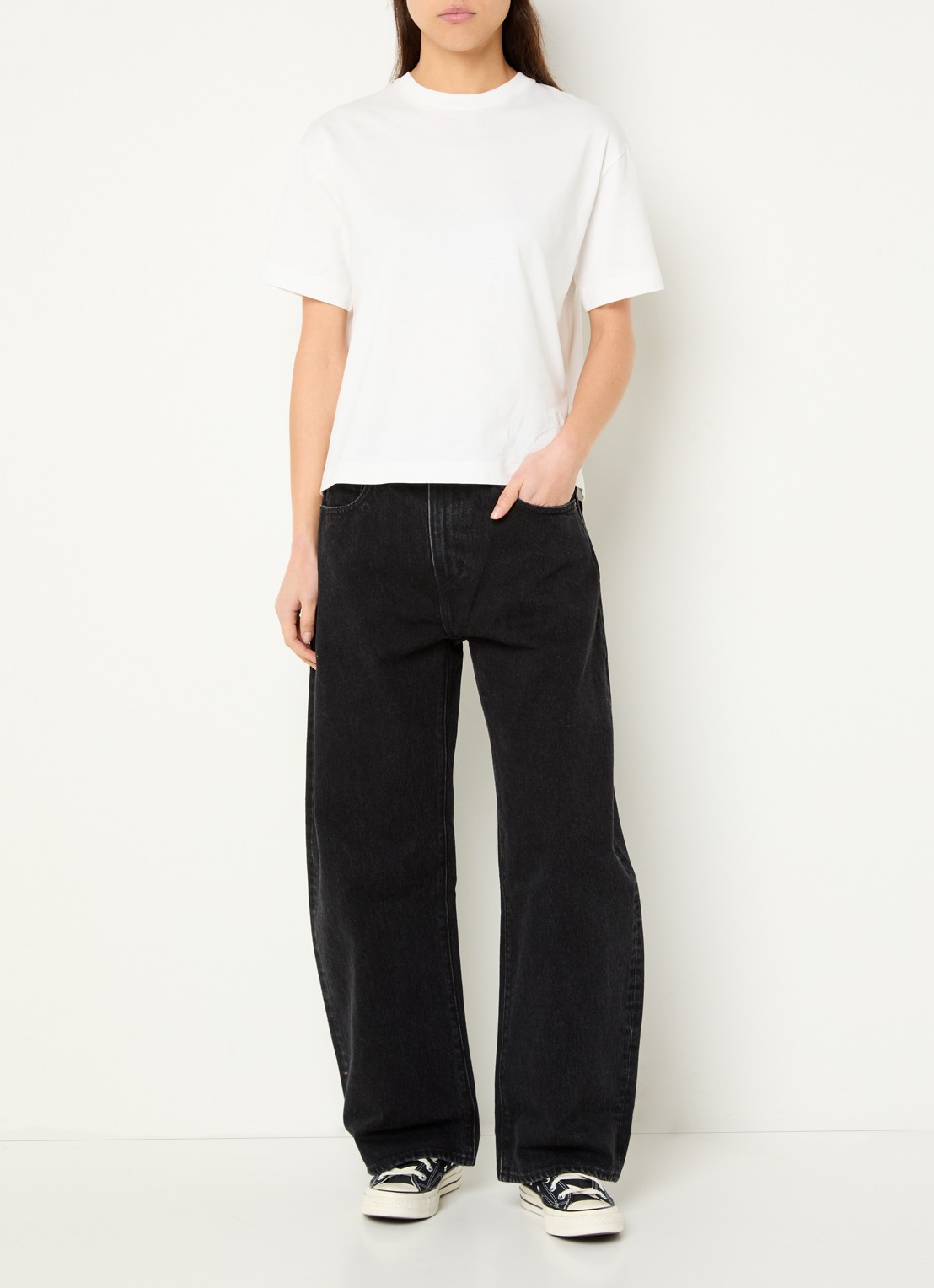 Levi's High waist loose fit jeans met gekleurde wassing - voorkant 5 indigo