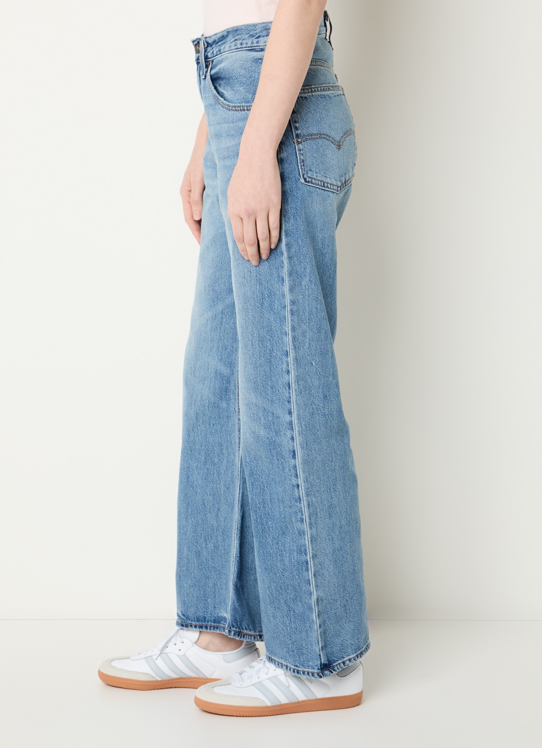 Levi's High waist loose fit jeans met medium wassing - detail 2 indigo