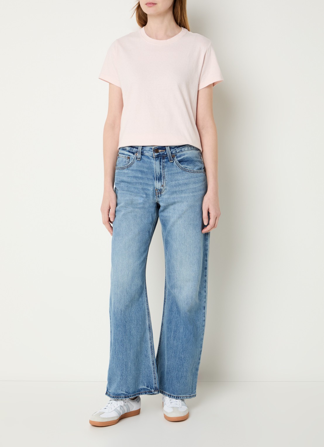 Levi's High waist loose fit jeans met medium wassing - voorkant 5 indigo