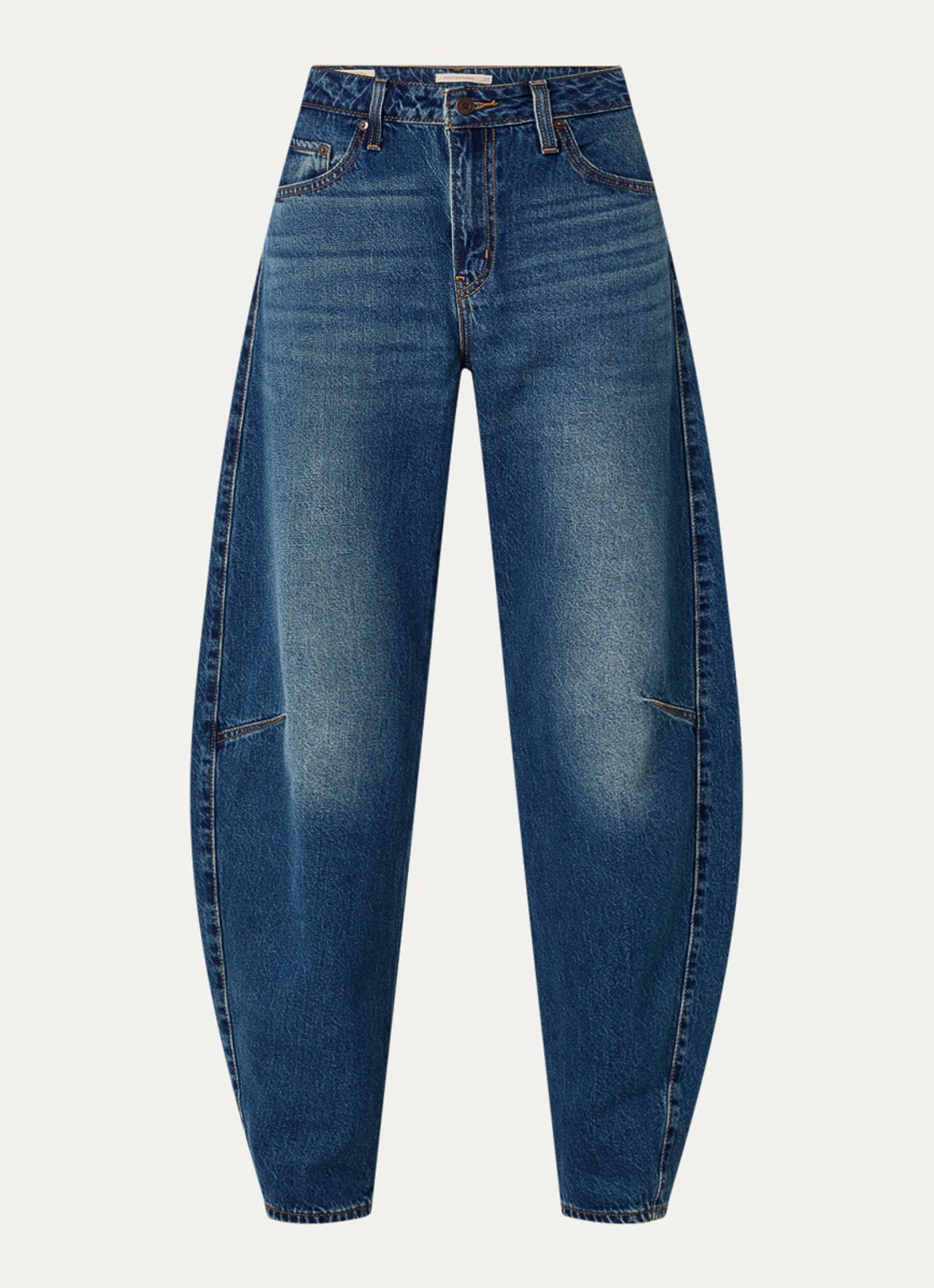 Levi's High waist straight leg jeans met donkere wassing - voorkant 3 indigo