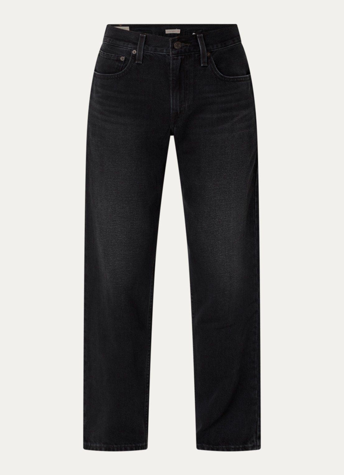 Levi's High waist straight leg jeans met gekleurde wassing - voorkant zwart
