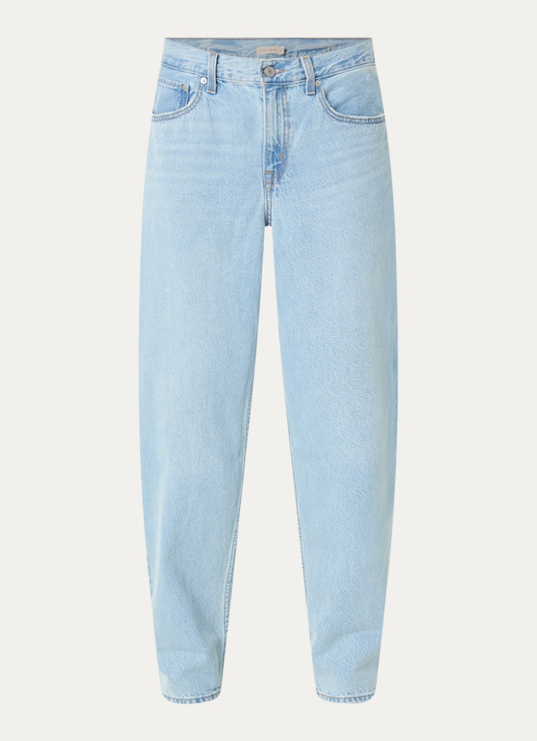 Levi's High waist straight leg jeans met lichte wassing - voorkant indigo