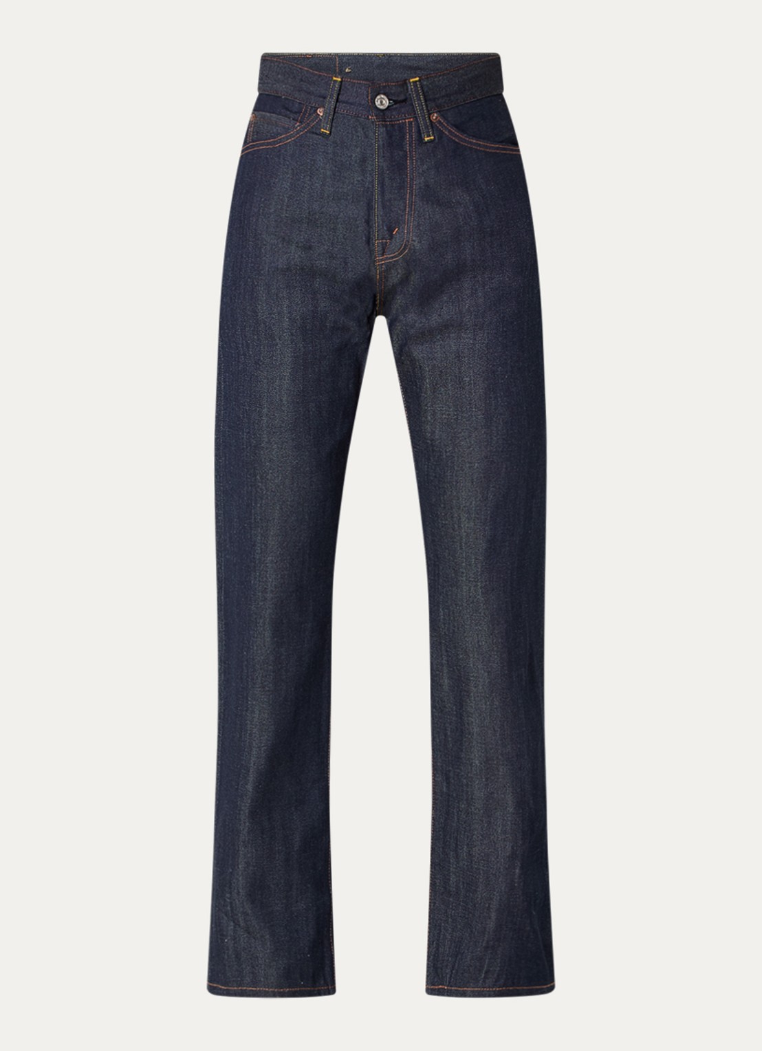 Levi's High waist straight leg jeans met steekzakken - voorkant 4 donkerblauw