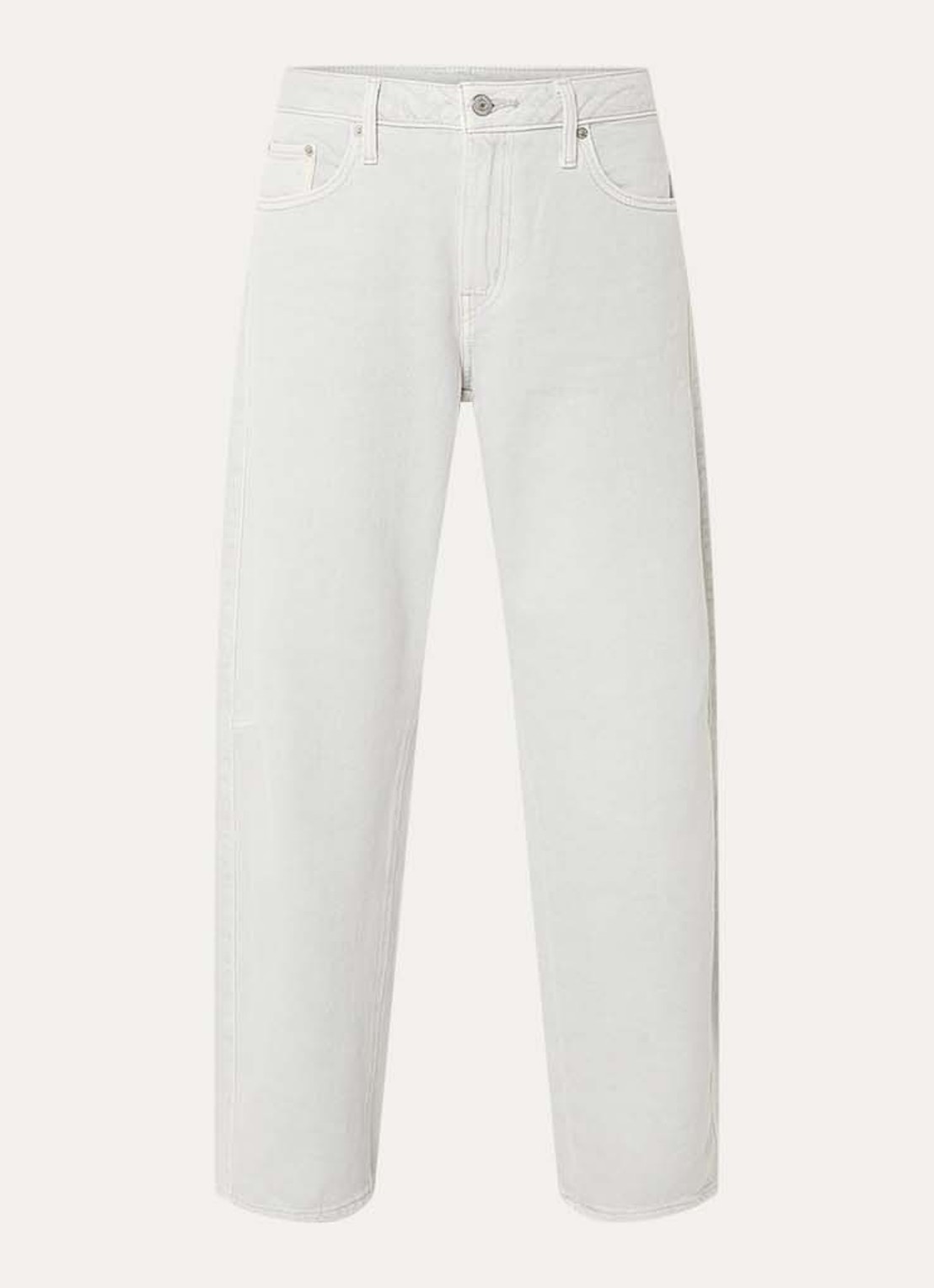 Levi's High waist wide fit jeans met gekleurde wassing - voorkant lichtgrijs