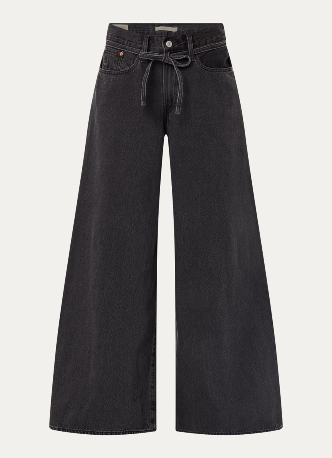Levi's High waist wide leg jeans met gekleurde wassing - voorkant 4 antraciet