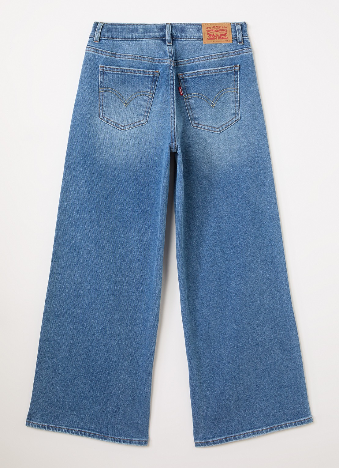 Levi's High waist wide leg jeans met medium wassing - voorkant 3 indigo