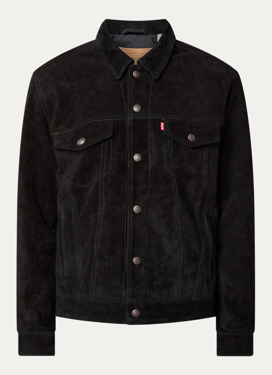 Levi's Highland jack van suède met steekzakken - voorkant 3 zwart