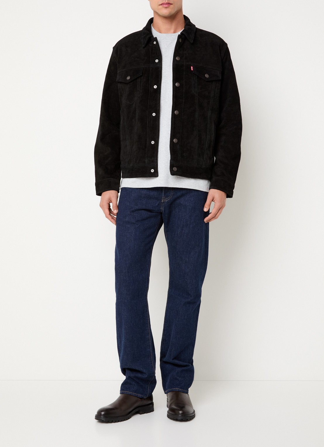 Levi's Highland jack van suède met steekzakken - voorkant 4 zwart