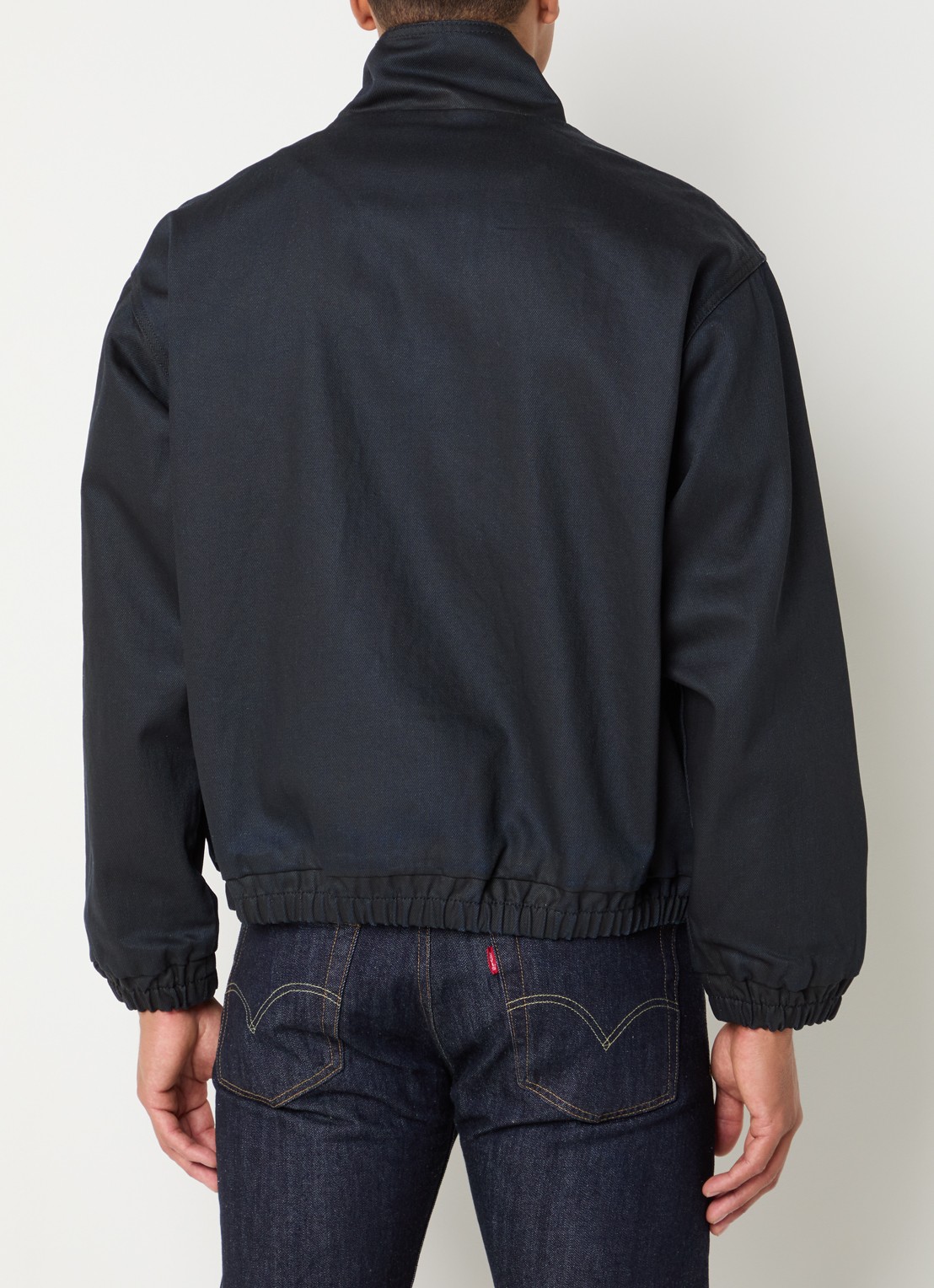 Levi's Highland Park bomberjack van denim met steekzakken - achterkant 2 donkerblauw