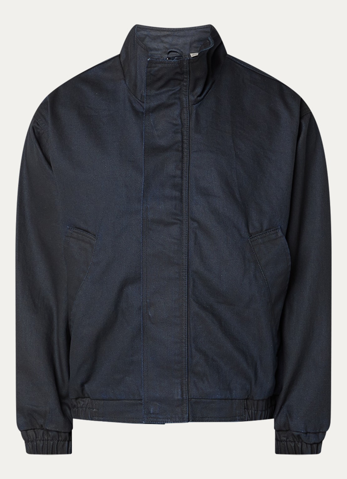 Levi's Highland Park bomberjack van denim met steekzakken - voorkant 3 donkerblauw