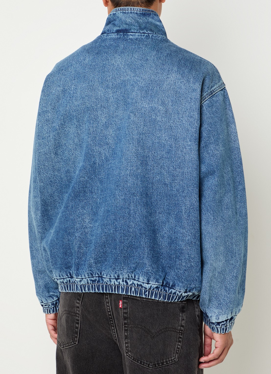 Levi's Highland spijkerjas met opstaande kraag en steekzakken - achterkant 4 staalblauw