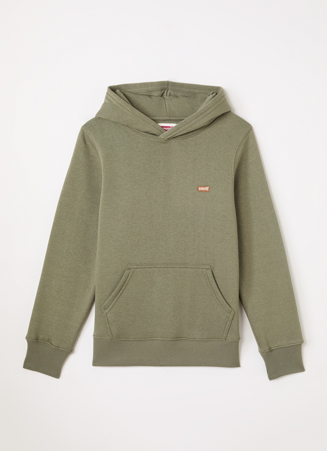 Levi's Hoodie met kangoeroezak - voorkant 2 olijfgroen