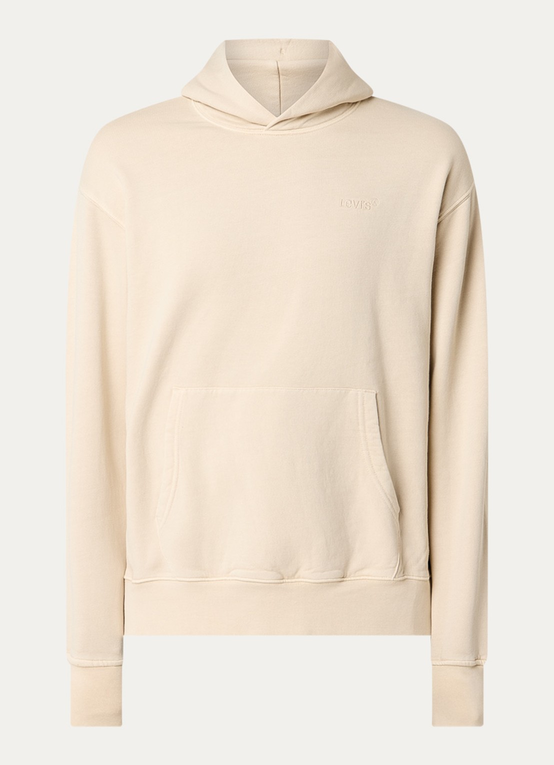 Levi's Hoodie met kangoeroezak - voorkant 2 creme