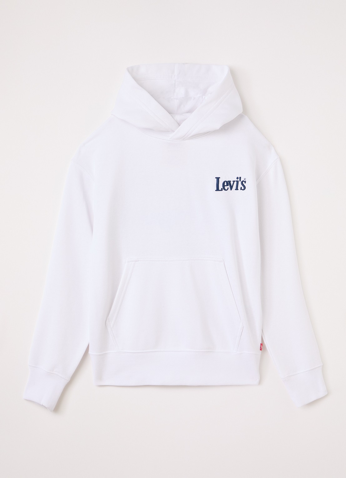 Levi's Hoodie met logo- en backprint - voorkant 2 wit