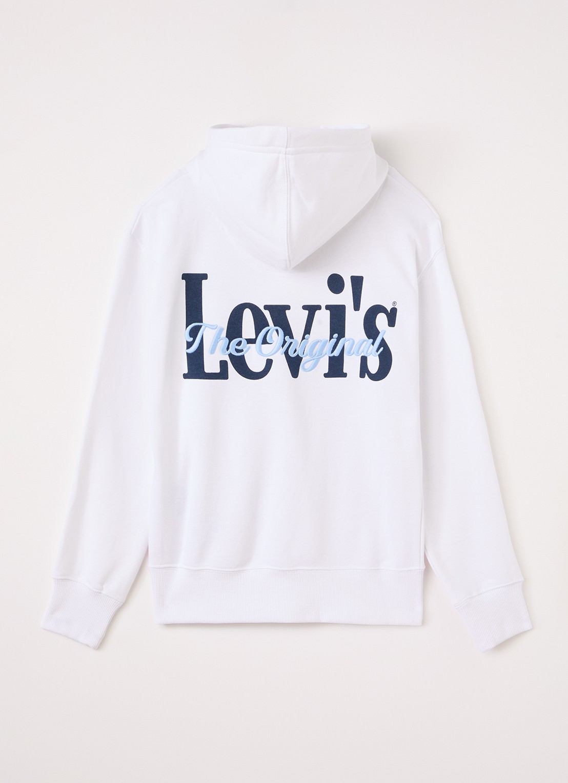 Levi's Hoodie met logo- en backprint - voorkant 3 wit