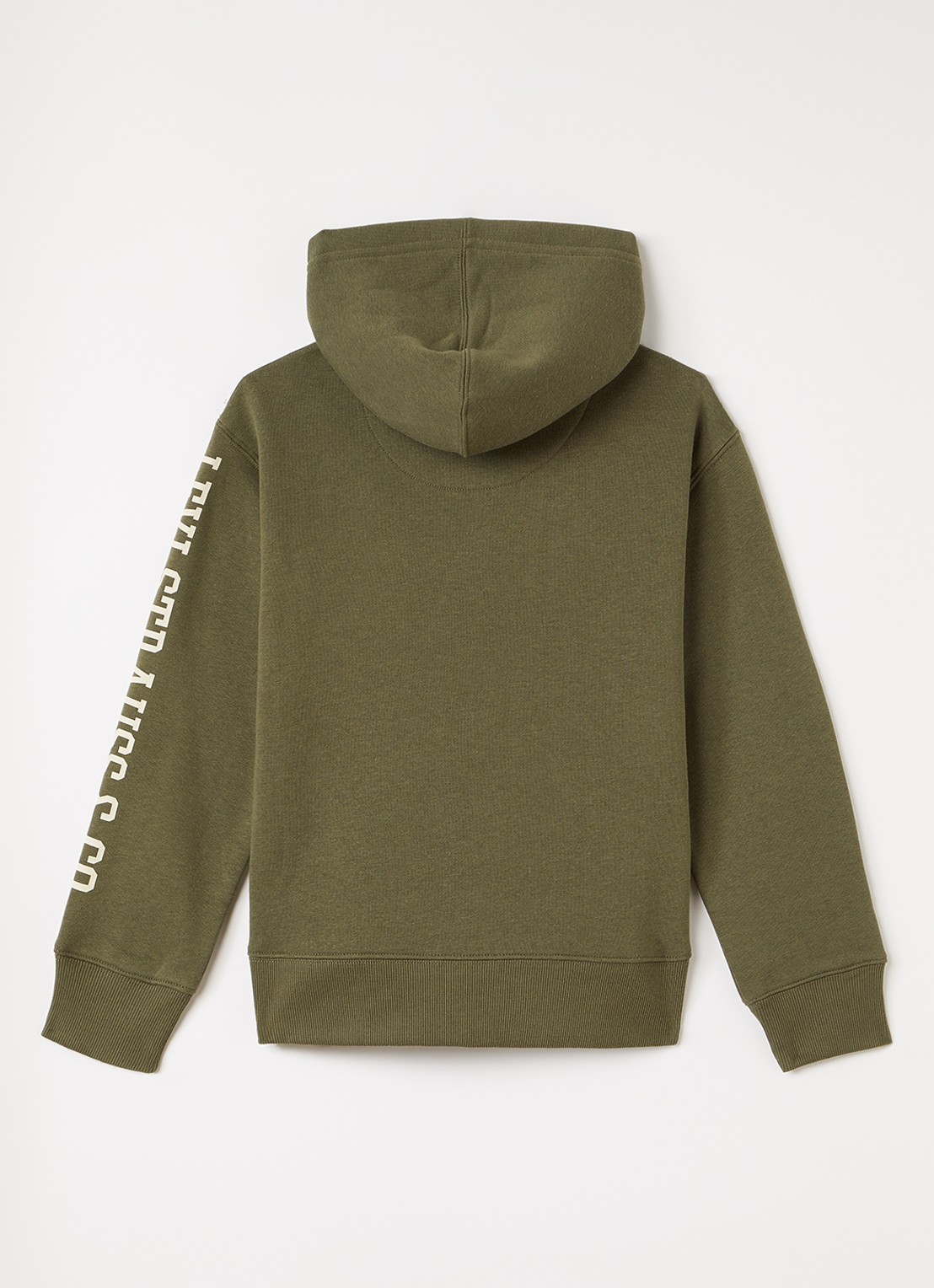 Levi's Hoodie met logo en print - voorkant 3 olijfgroen