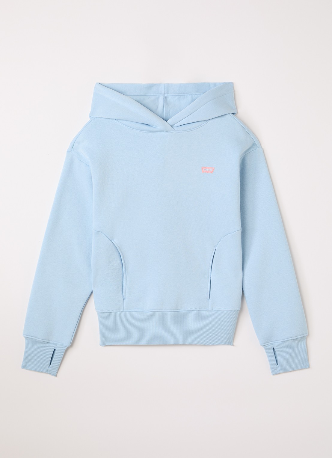 Levi's Hoodie met logo - voorkant lichtblauw