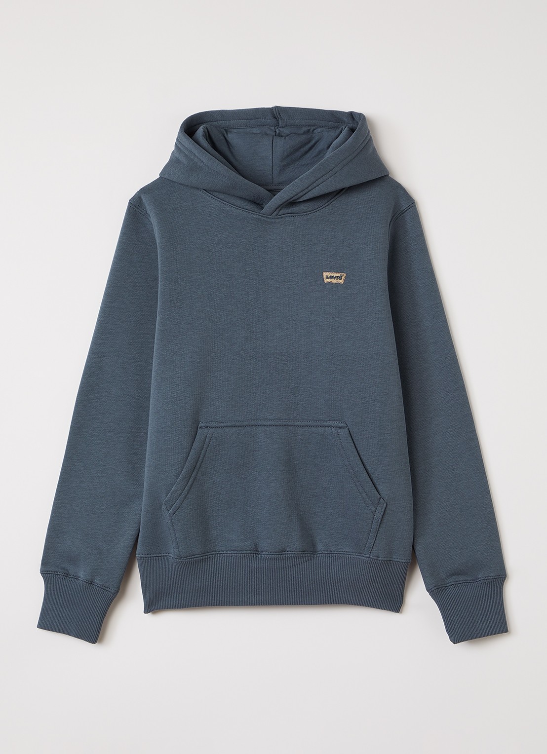 Levi's Hoodie met logoborduring - voorkant 2 petrol