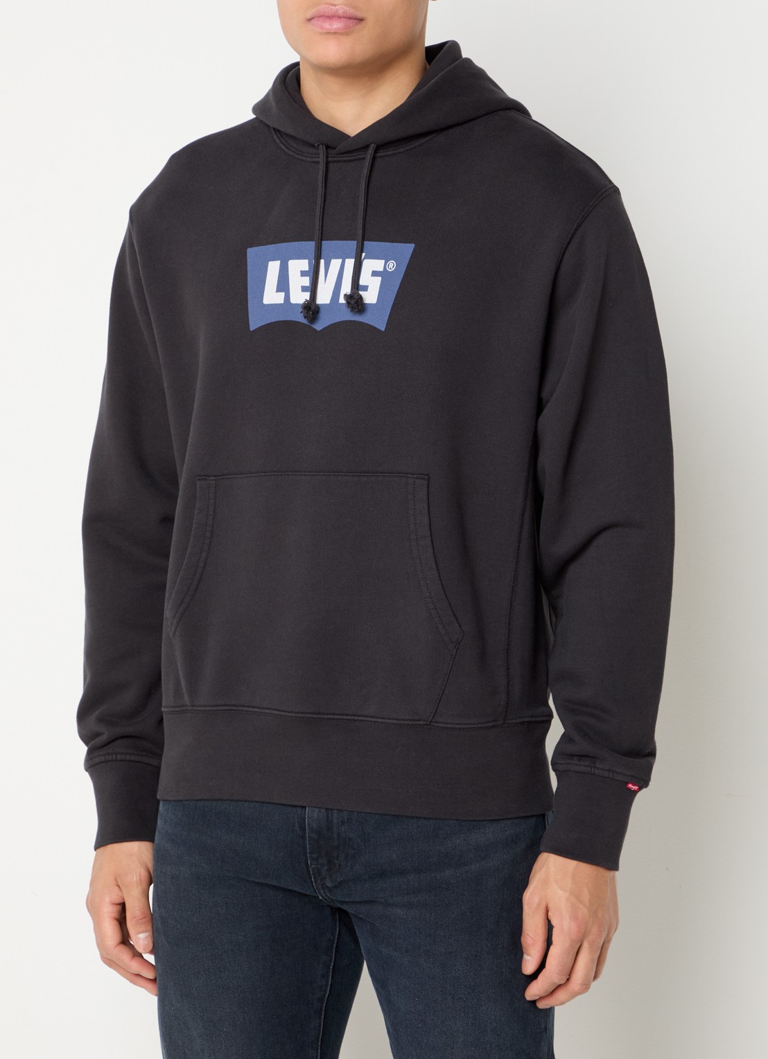 Levi's Hoodie met logoprint - detail 4 zwart