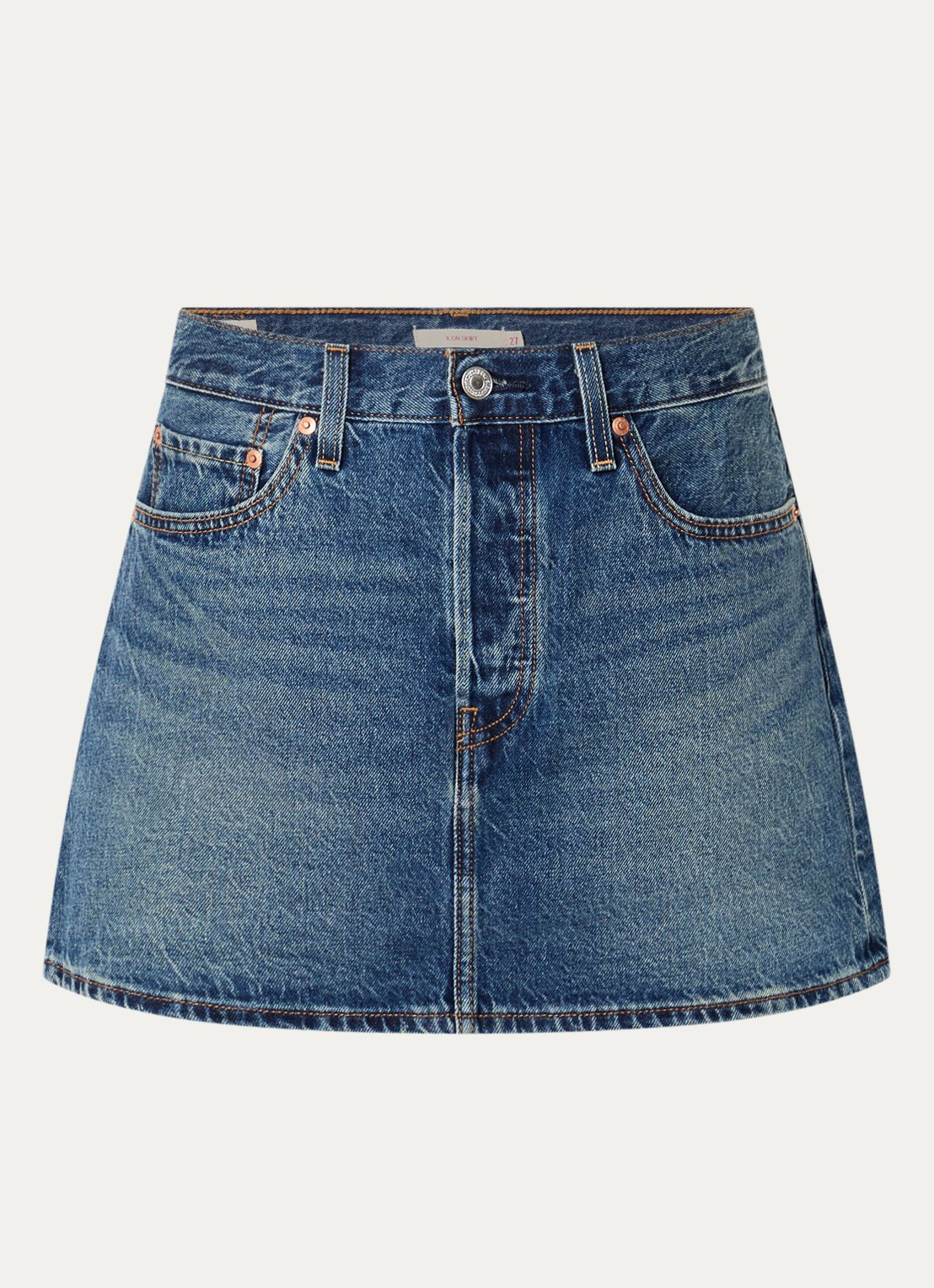 Levi's Icon mini spijkerrok - voorkant indigo