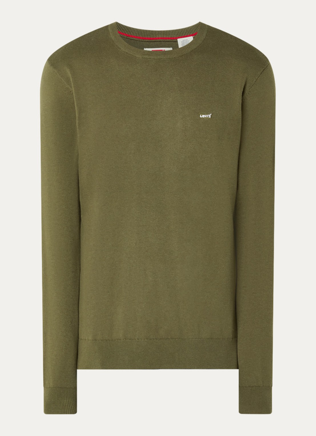 Levi's Ivy fijngebreide pullover met logo - voorkant 2 mosgroen