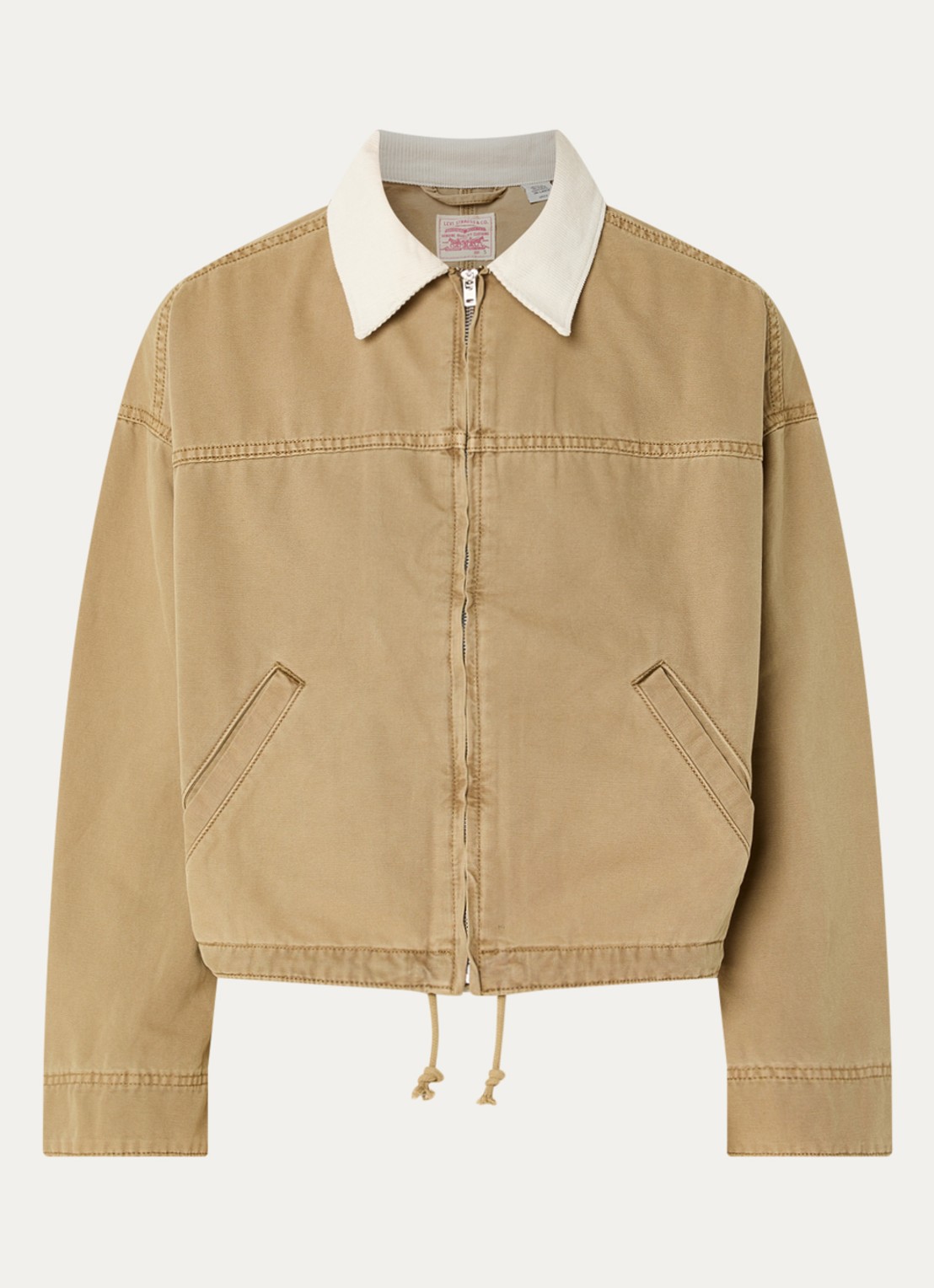 Levi's Jack met details van corduroy en steekzakken - voorkant 3 beige