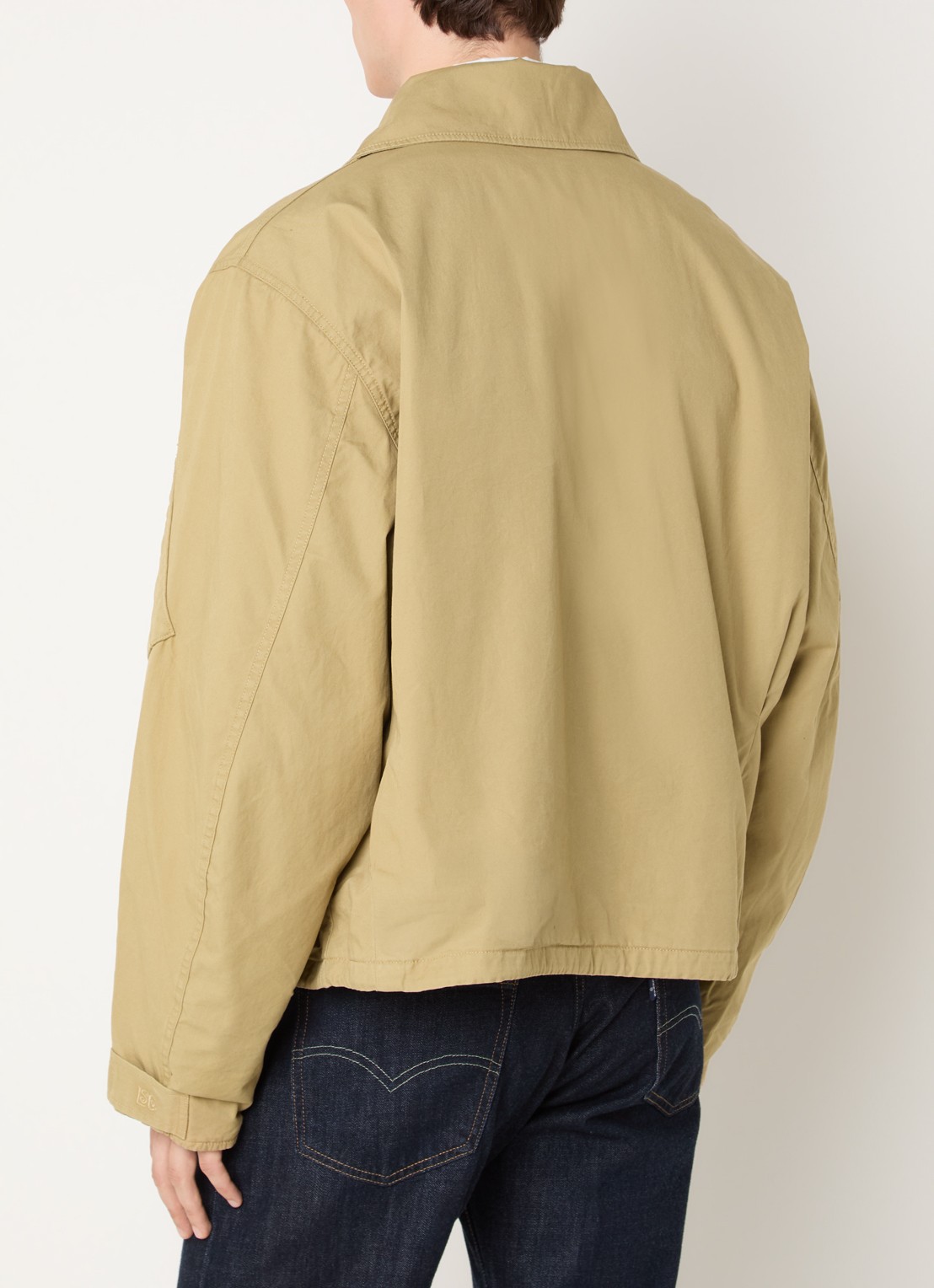 Levi's Jack met ritszakken en opstaande kraag - achterkant 2 donkerbeige