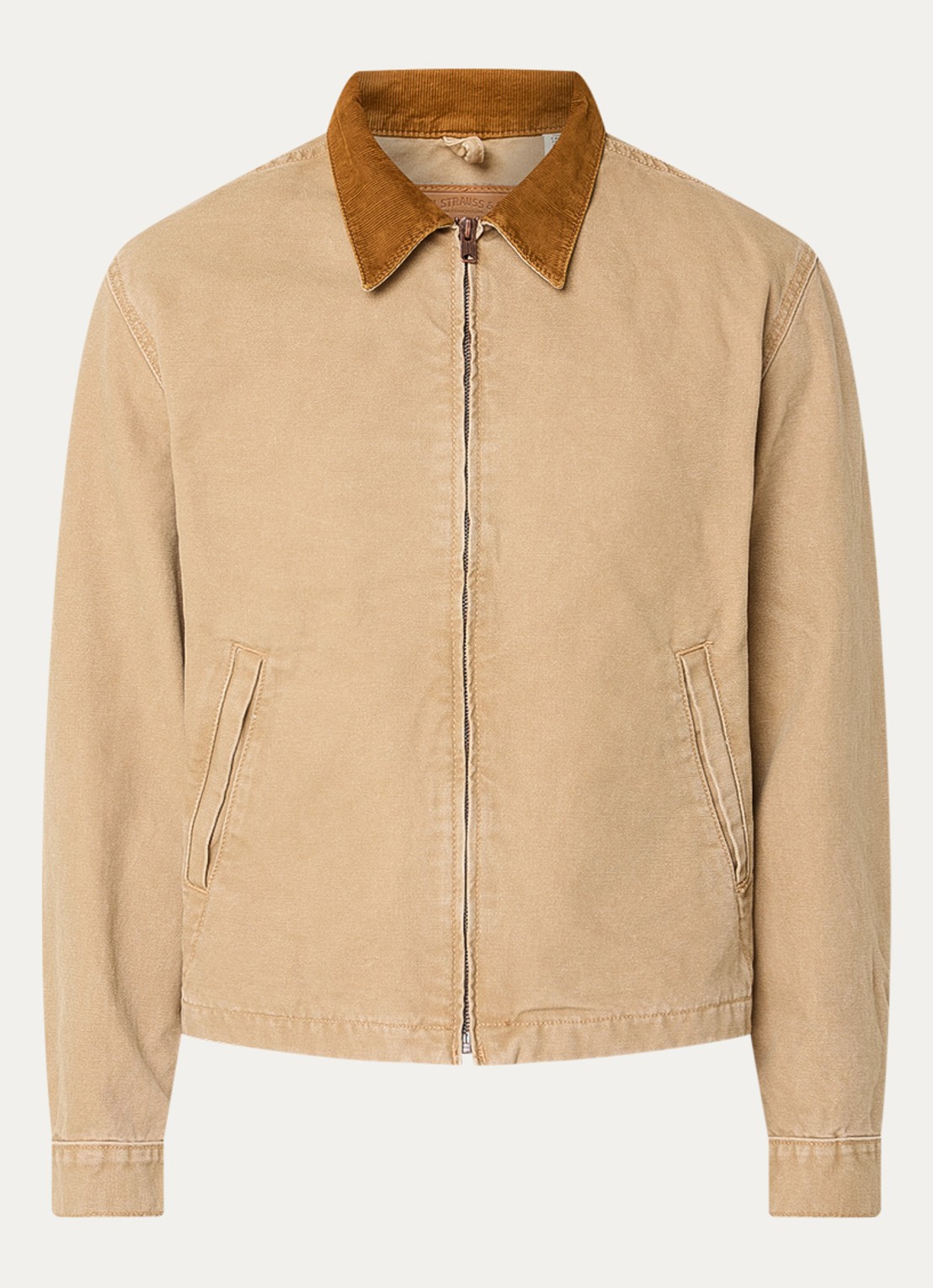 Levi's Jack met steekzakken en kraag van corduroy - voorkant 2 camel