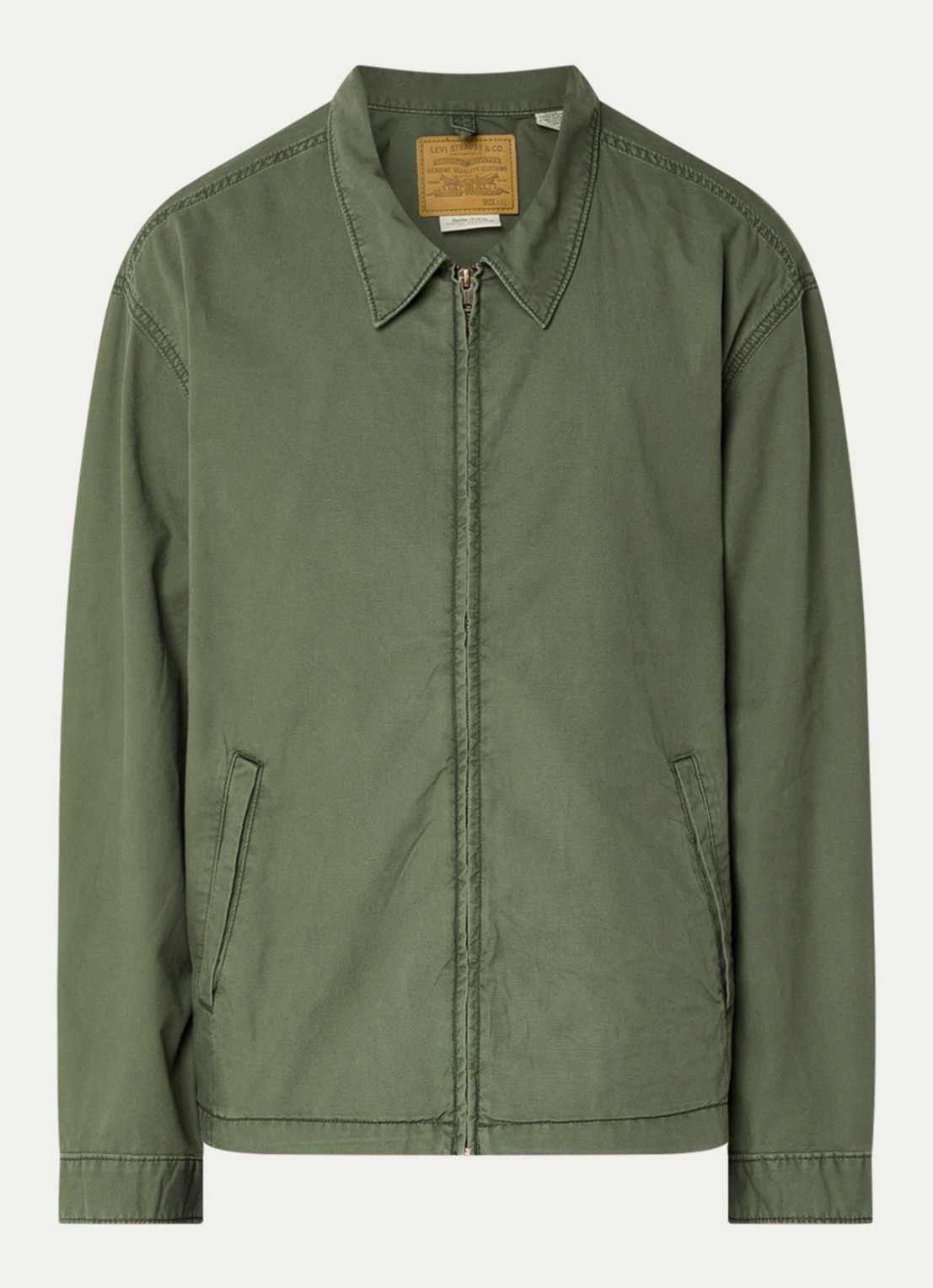 Levi's Jack met steekzakken - voorkant legergroen