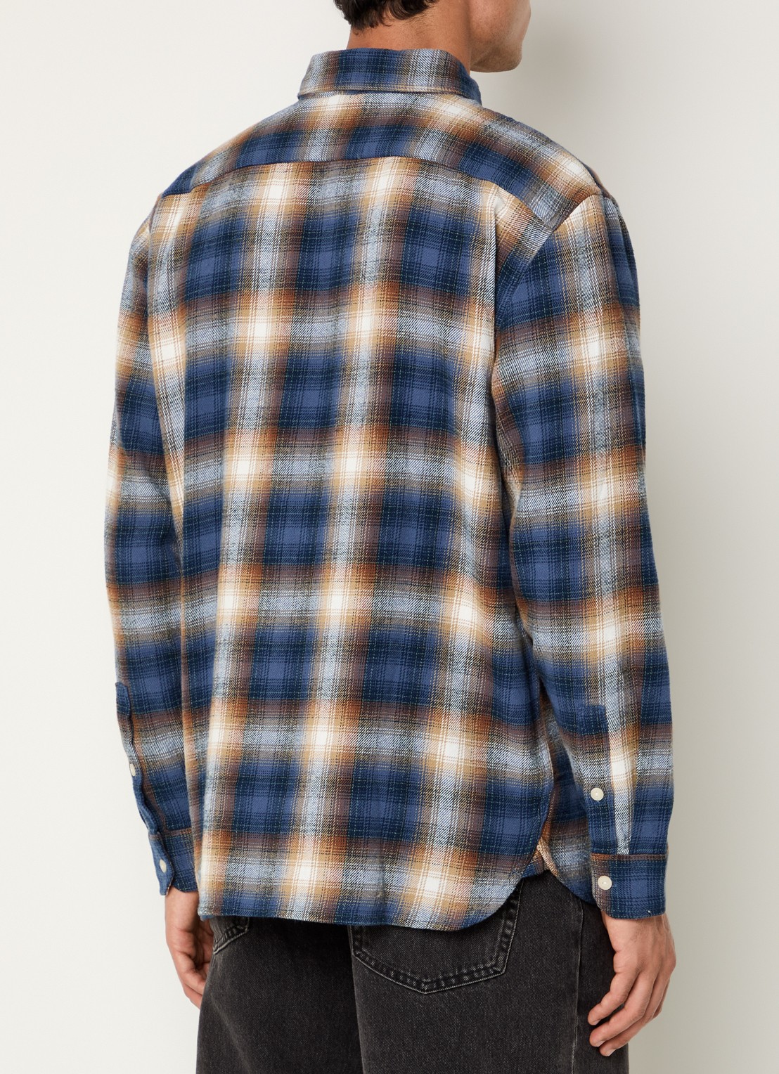 Levi's Jackson overshirt met ruitdessin - achterkant 2 indigo