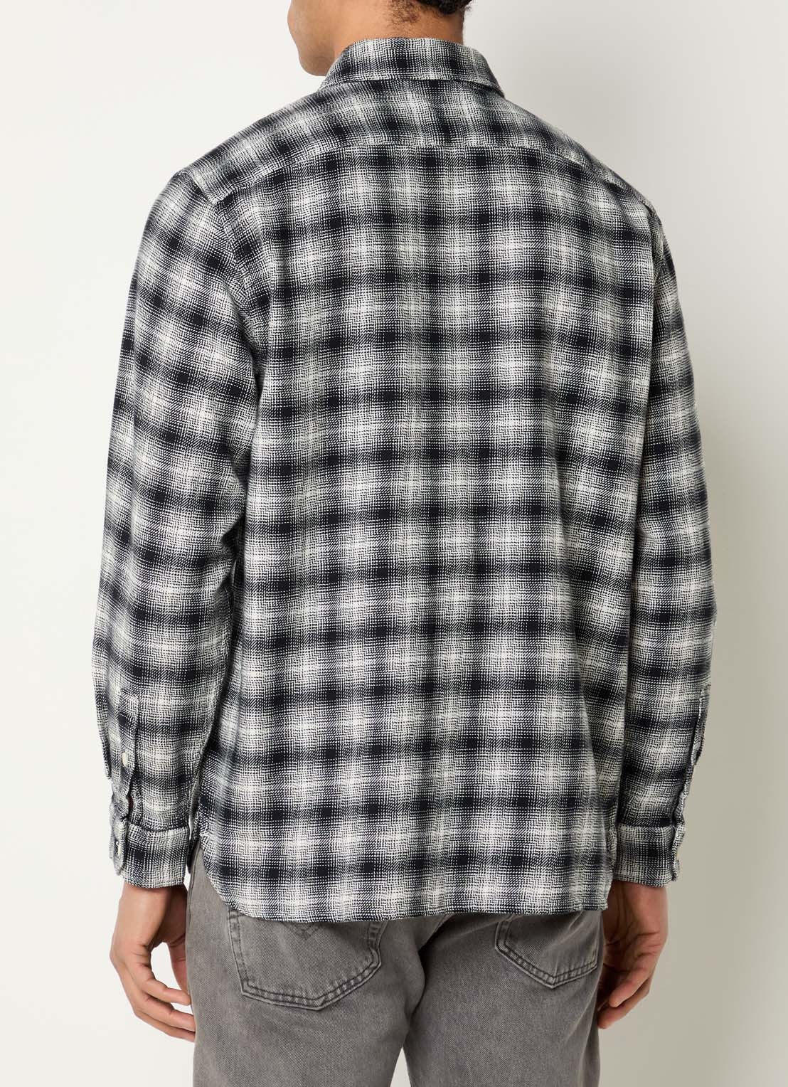 Levi's Jackson regular fit overshirt met ruitdessin - achterkant 3 zwart