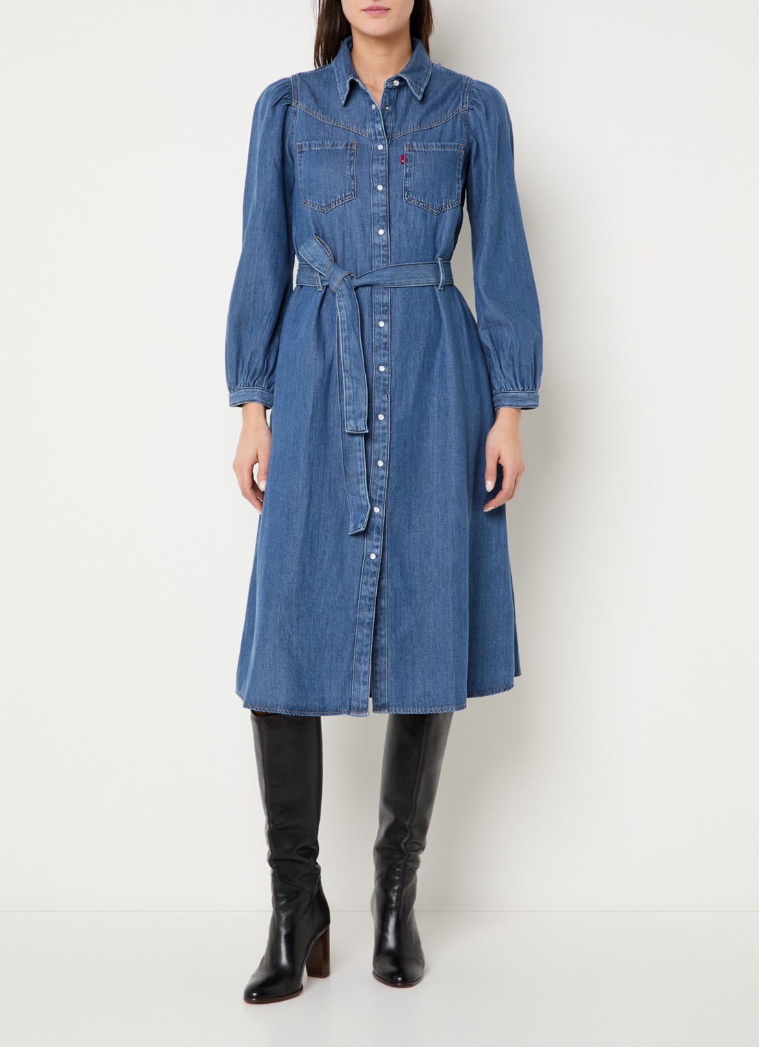 Levi's Journey midi denim tuniekjurk  - detail 2 indigo