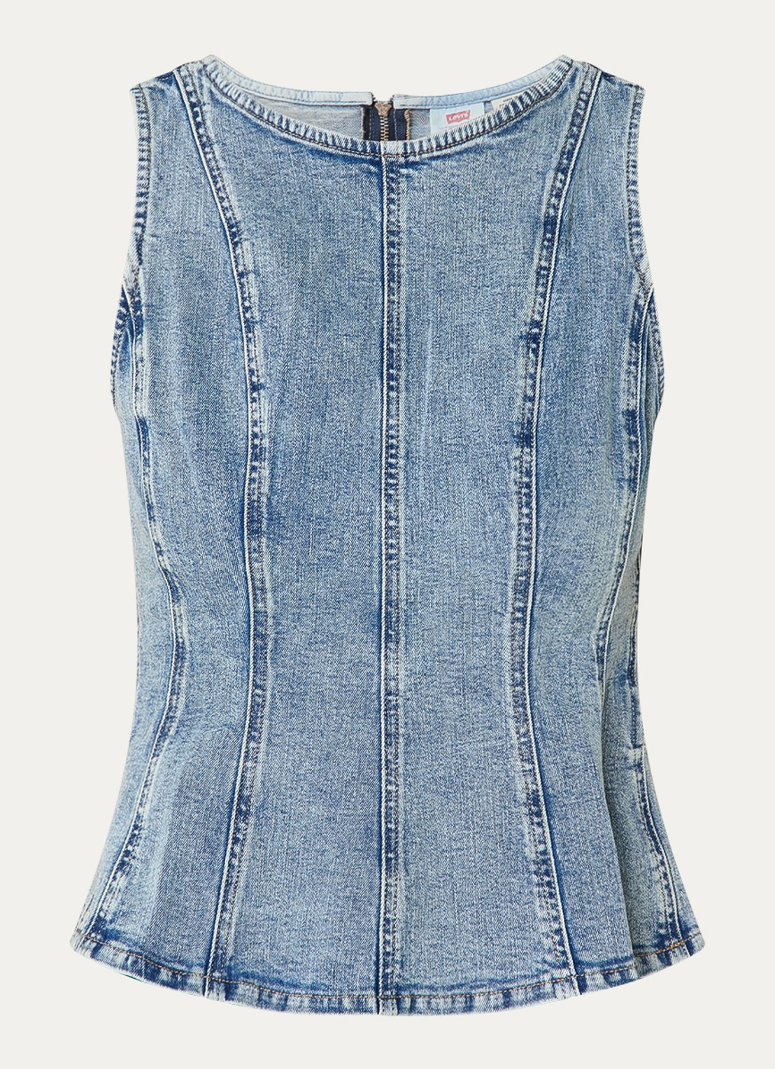 Levi's Leighton top van denim - voorkant indigo