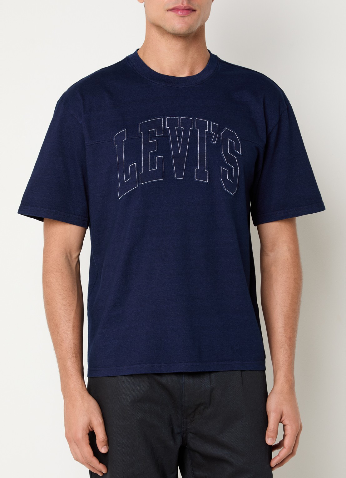 Levi's Lockwood Practise T-shirt met logoprint - detail 4 donkerblauw