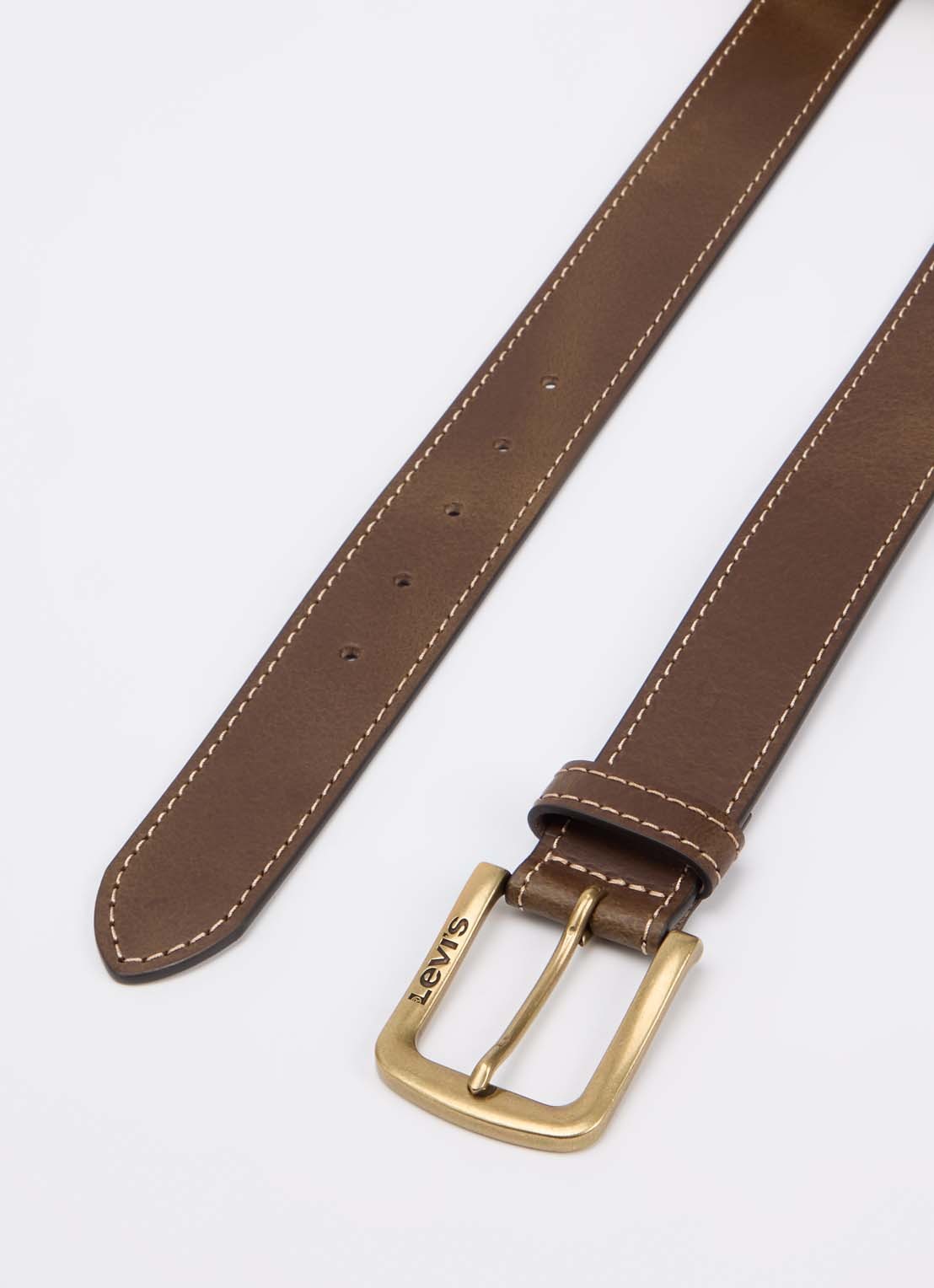 Levi's Loire riem van leer - detail 2 donkerbruin