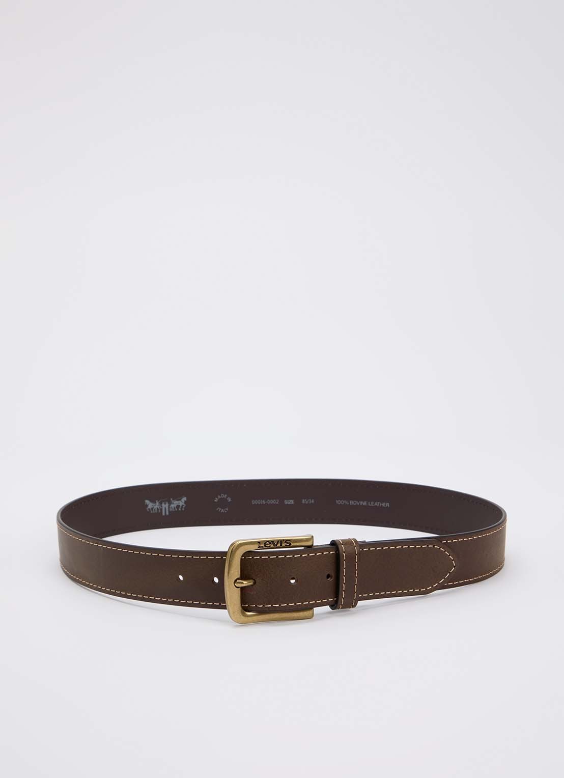 Levi's Loire riem van leer - voorkant donkerbruin