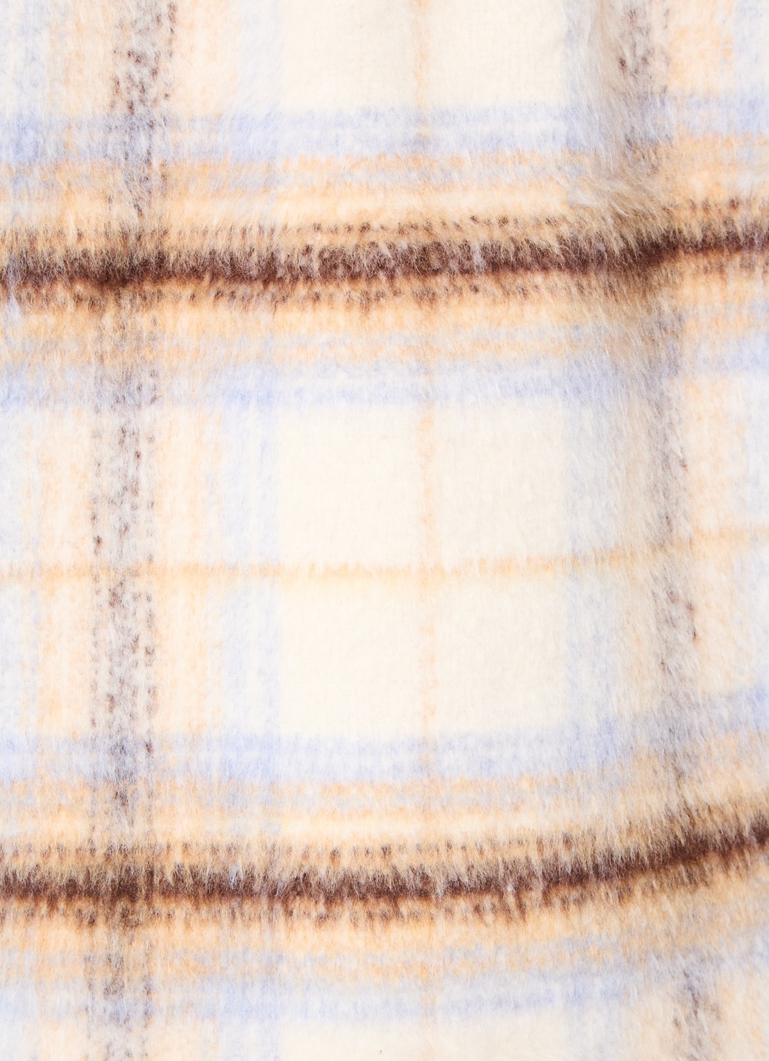 Levi's Lola overshirt in wolblend met ruitdessin en borstzakken - detail 5 beige